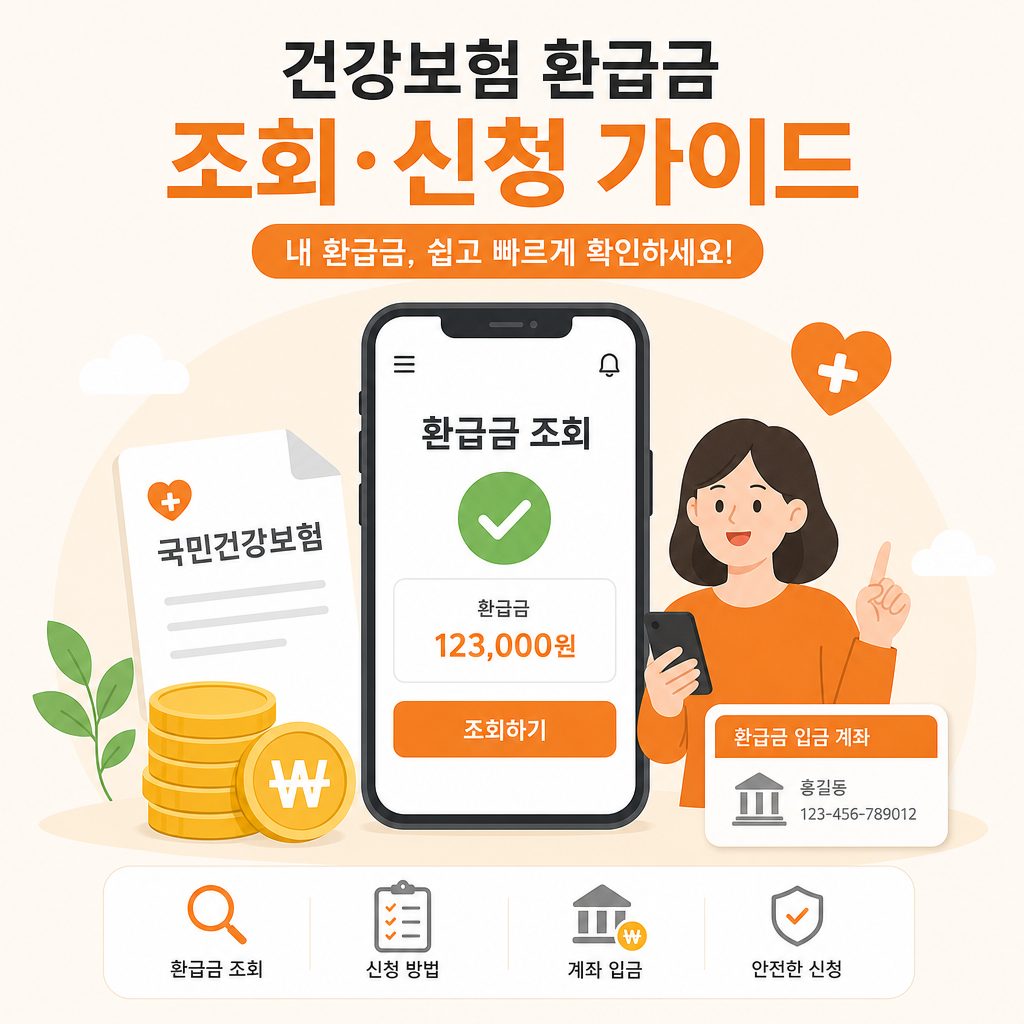 건강보험 환급금 조회하고 신청하는 방법 안내 이미지