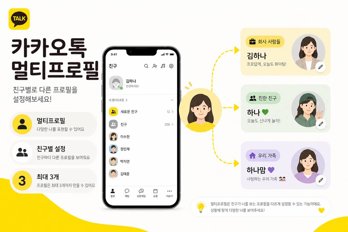 카카오톡 멀티프로필 친구별 설정 안내