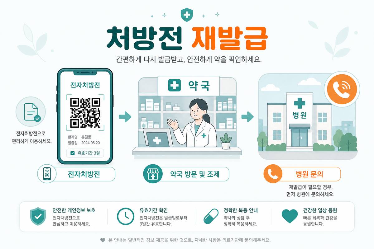 처방전 재발급 병원 전자처방전 안내