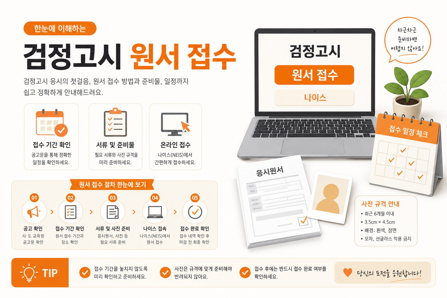 검정고시 원서 접수 일정과 나이스 온라인 접수 안내