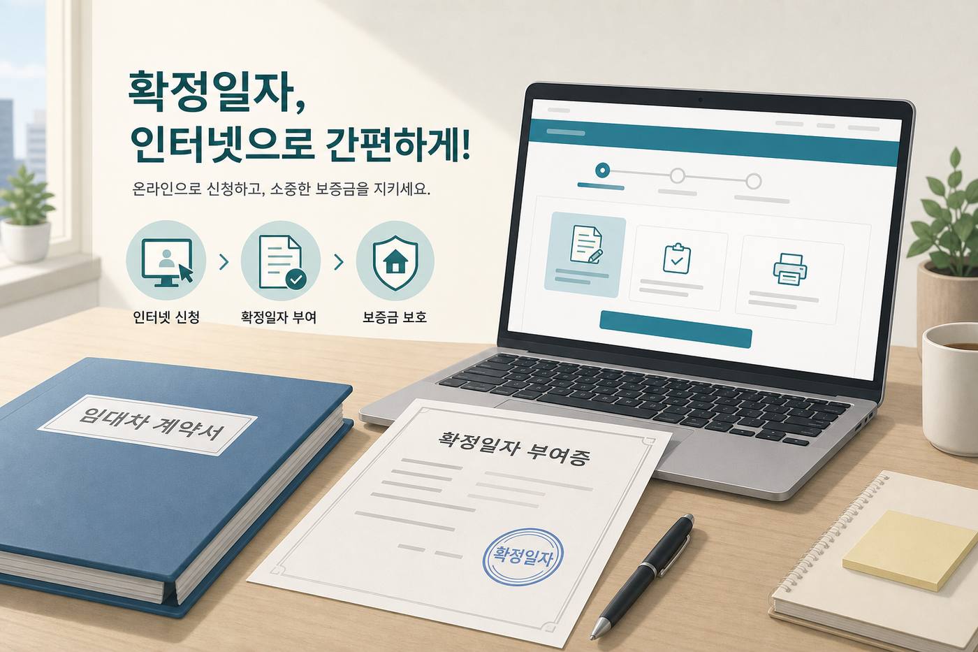 인터넷등기소에서 확정일자 증명서 발급하는 방법 안내 이미지