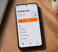 병적증명서 정부24 모바일 발급 화면