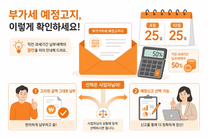 부가세 예정고지 나왔을 때 홈택스 납부 방법 안내 이미지
