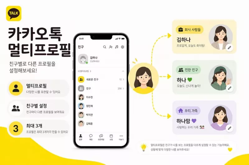 카카오톡 멀티프로필 친구별 설정 안내