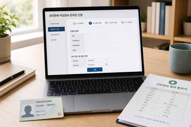 운전면허 적성검사 건강검진으로 인터넷 신청 안내