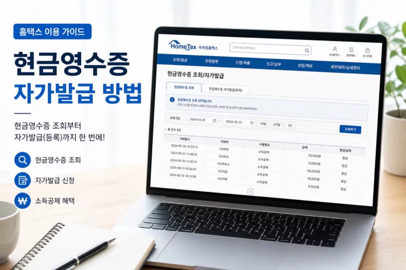현금영수증 자진발급과 홈택스에서 누락분 조회하는 방법 안내