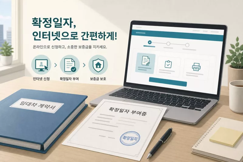 인터넷등기소에서 확정일자 증명서 발급하는 방법 안내 이미지