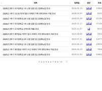 한국장학재단 국가장학금 일정·공지 목록 화면