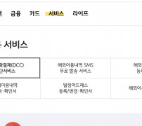 KB국민카드 해외이용서비스 해외원화결제 DCC 차단과 해외거래정지 메뉴