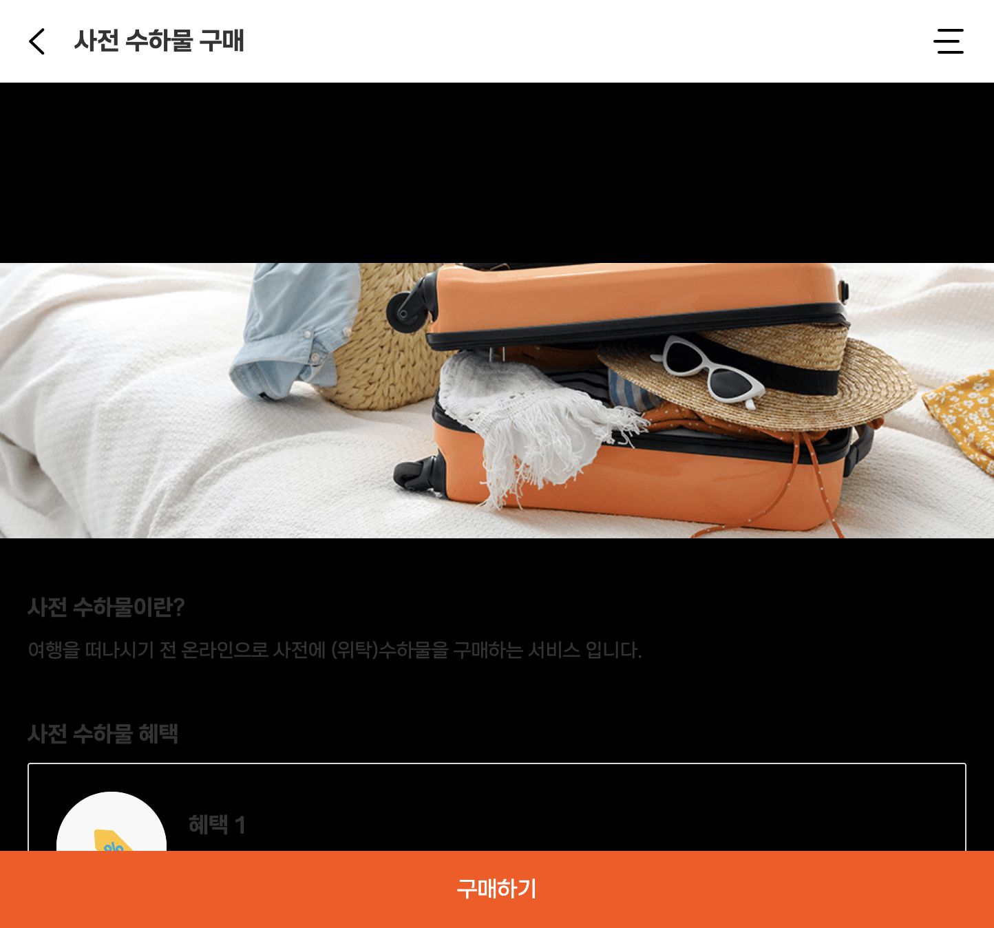 제주항공 사전 수하물 구매 혜택 안내 화면