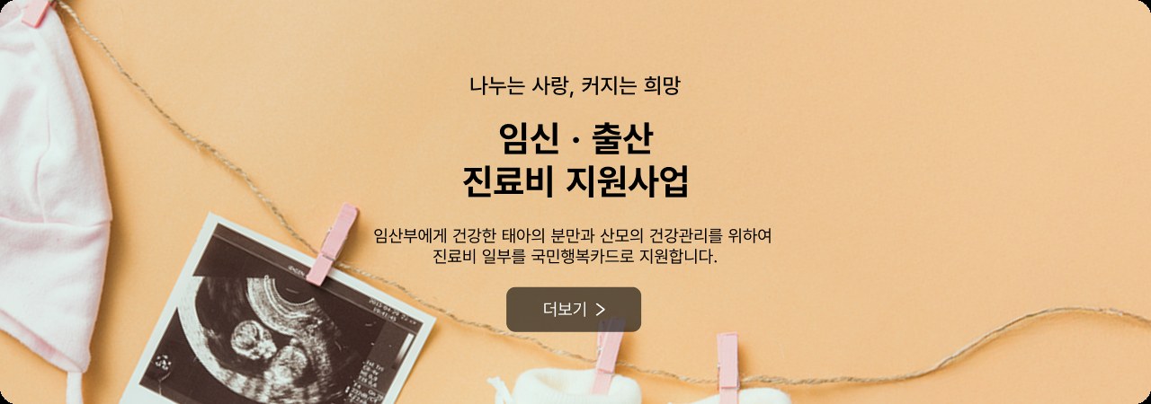 임신출산 진료비 지원사업 국민행복카드로 진료비 일부 지원 사회서비스 전자바우처