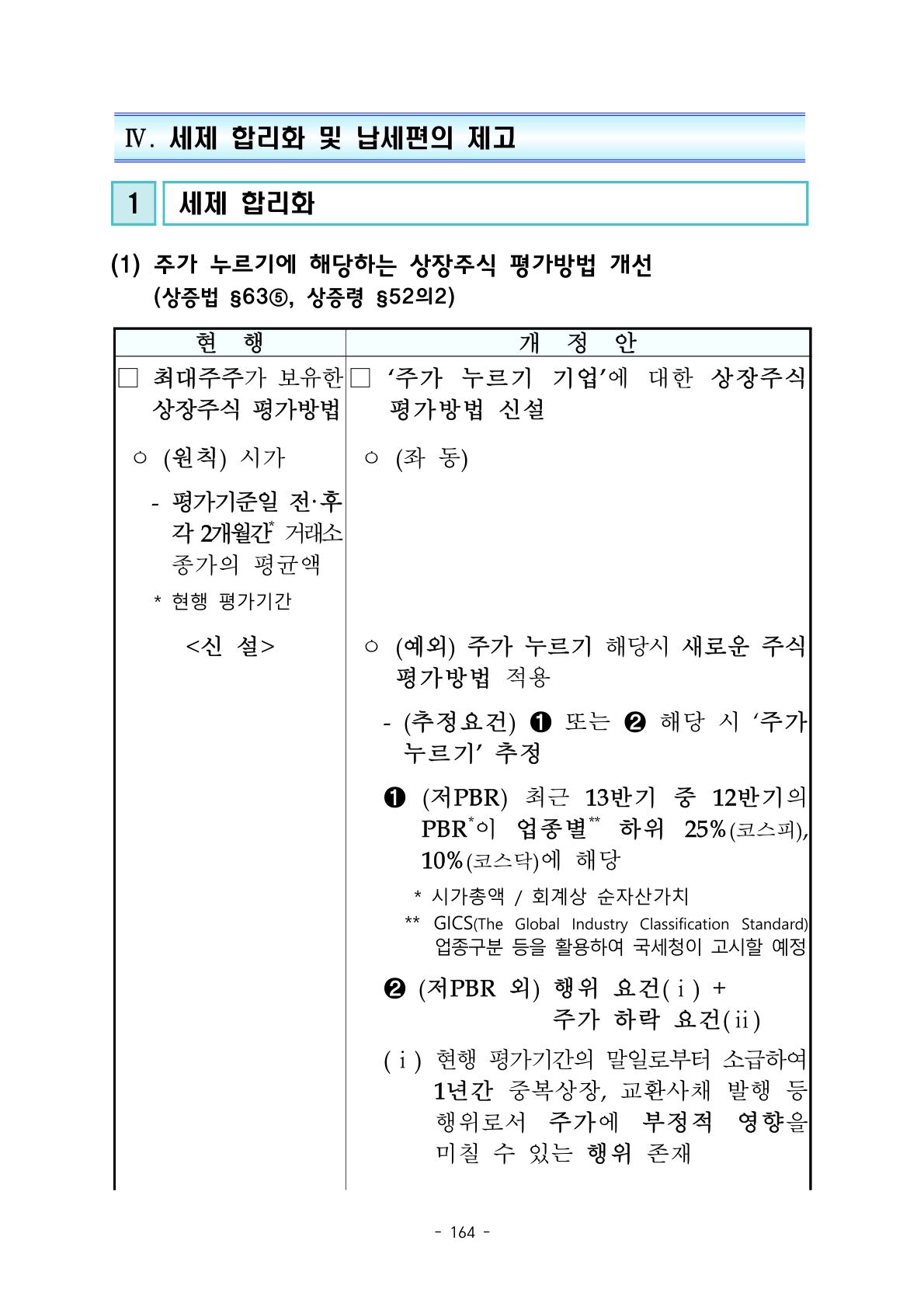 2026 세제개편안 상세본 주가 누르기 현행 개정 비교와 추정 요건