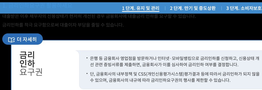 금융감독원 금리인하요구권 영업점 인터넷 모바일뱅킹 신청과 증빙 제출 안내 화면