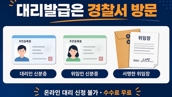 영문 운전경력증명서 대리발급 경찰서 방문 준비물