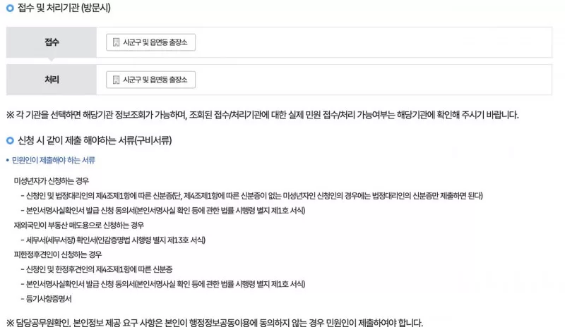 본인서명사실확인서 구비서류 미성년 재외국민 피한정후견