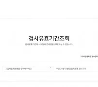 사이버검사소 자동차 검사 유효기간 조회 화면