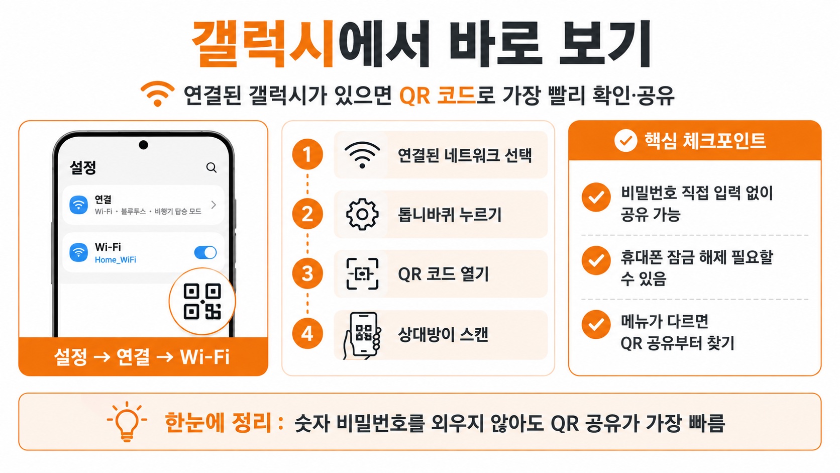 갤럭시 와이파이 비밀번호 찾기