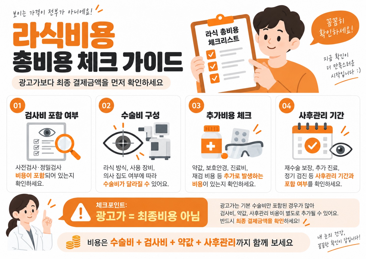 라식비용 확인