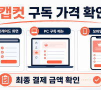캡컷 프로 가격을 웹 PC 모바일에서 확인하는 위치