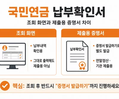 국민연금 납부 확인서