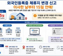 외국인 등록증 체류지 변경 신고