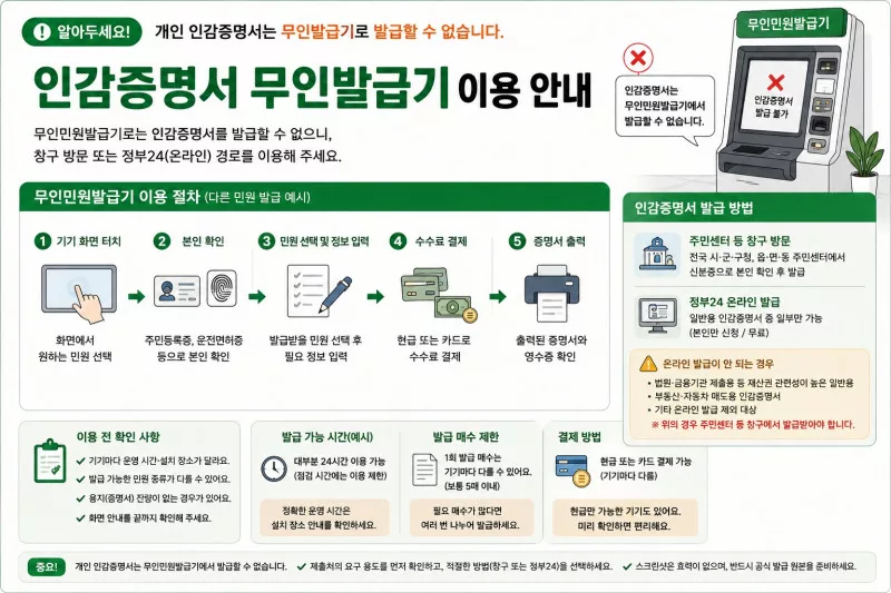 인감증명서 무인발급기 이용