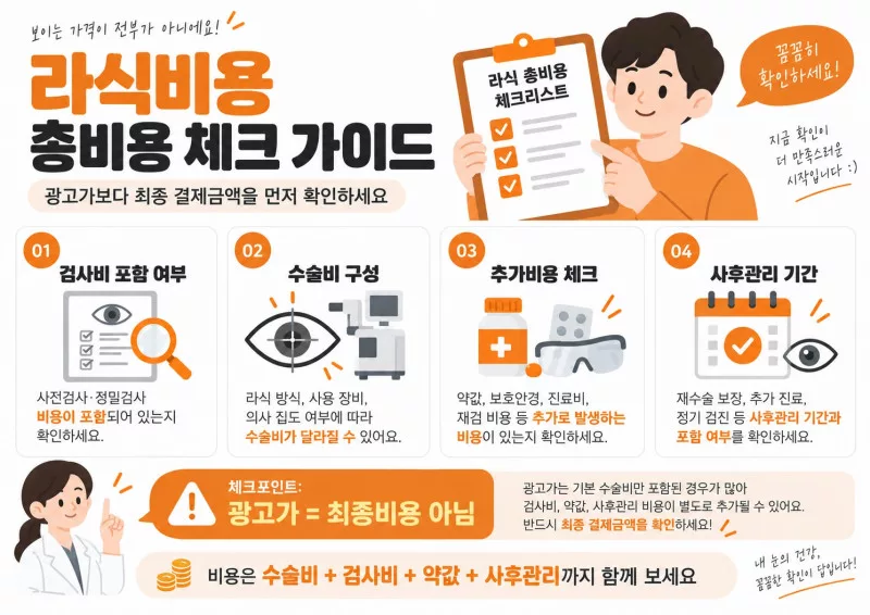 라식비용 확인